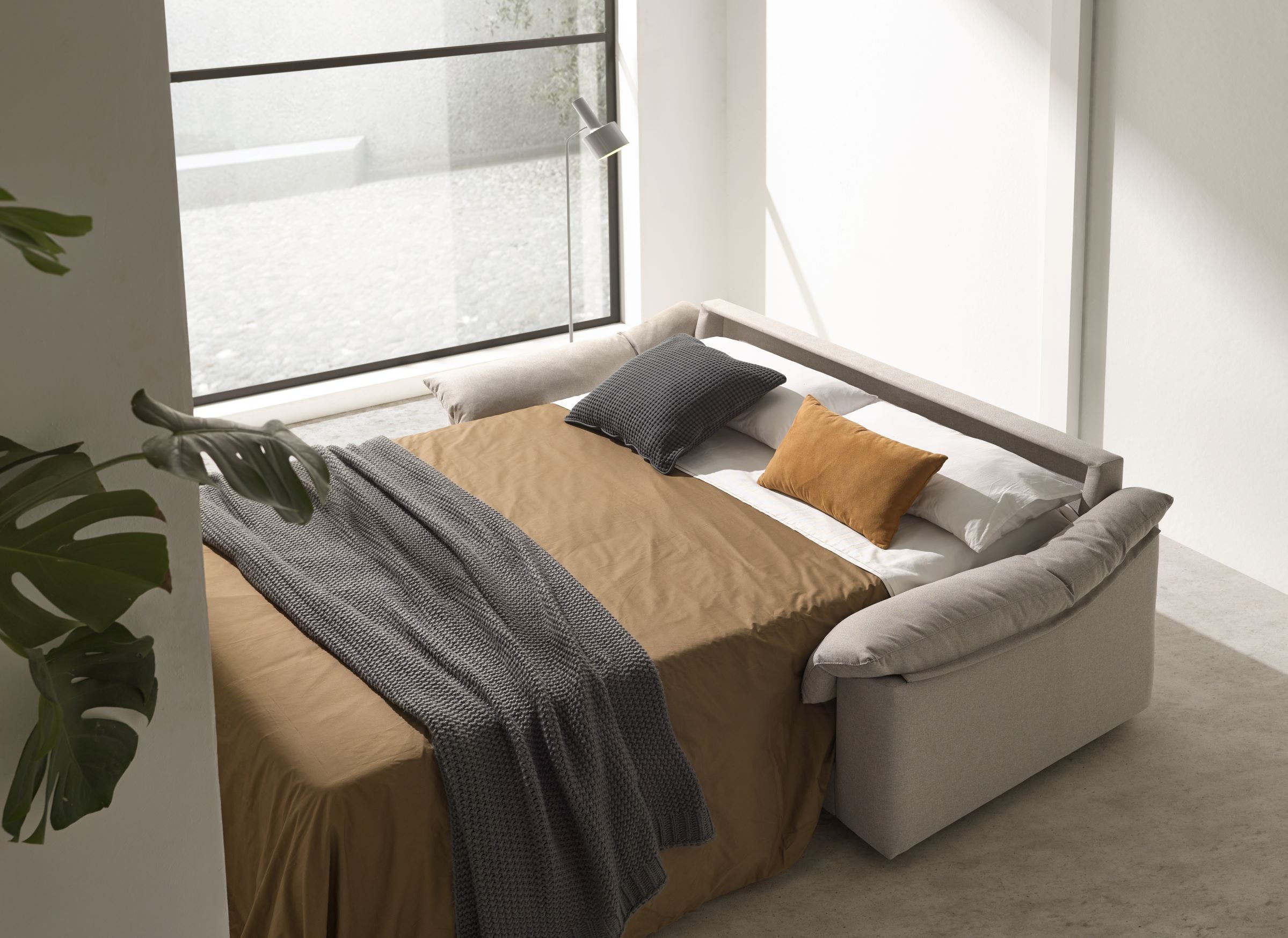 Sofá cama modelo BERTON con sistema Italiano color promo