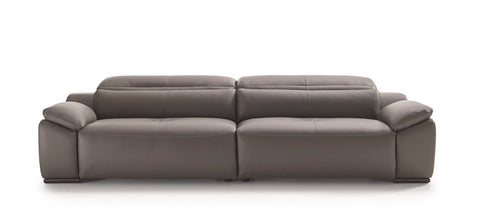 Sofá de diseño con asientos relax modelo BOSSANOVA en piel chocolate