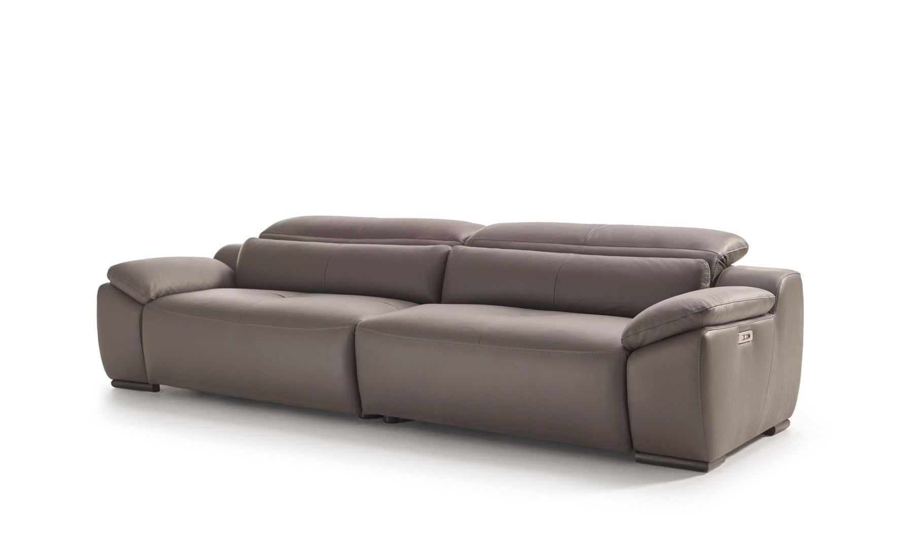 Sofá de diseño con asientos relax modelo BOSSANOVA en piel chocolate