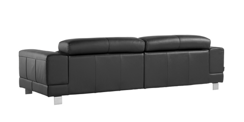 Sofá de diseño modelo BREDA en piel Negro