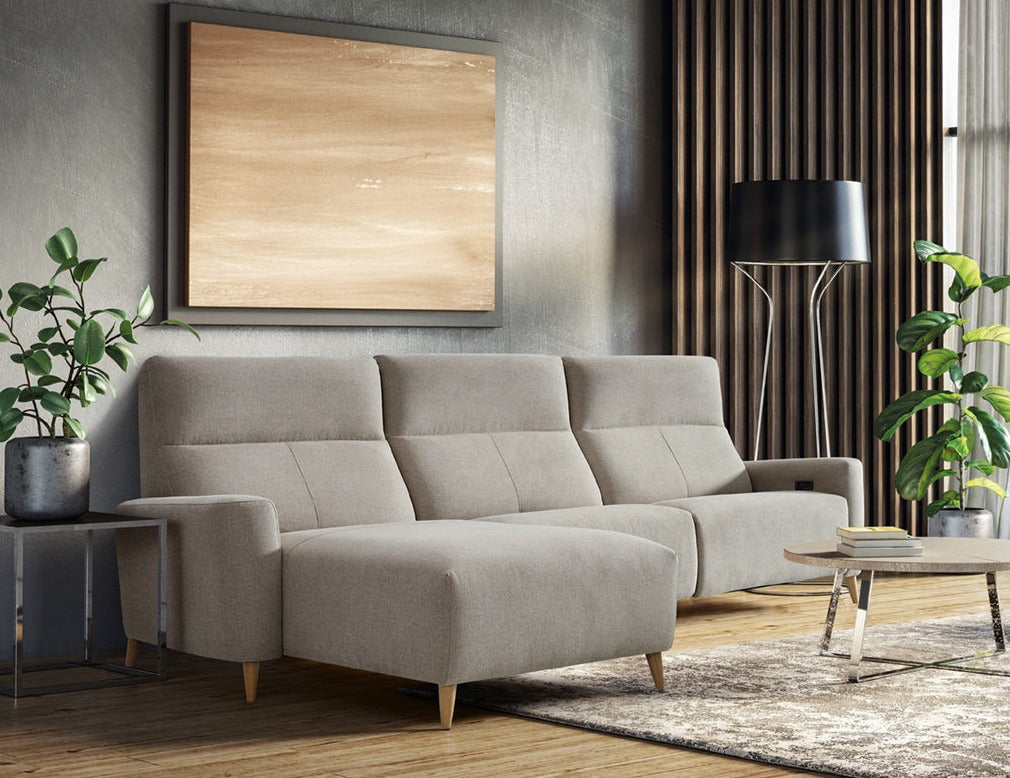 Chaiselongue de diseño modelo CAPRICE con opción asientos relax.