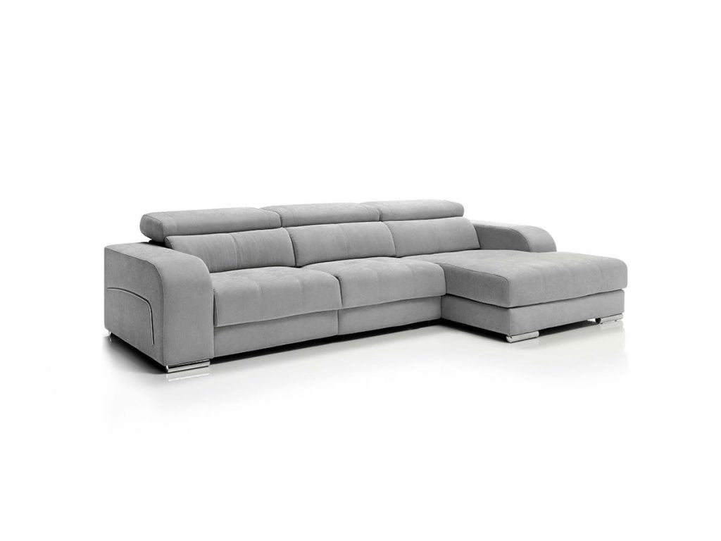 Chaiselongue de diseño modelo DEKOR con relax en tela antimanchas Crevin