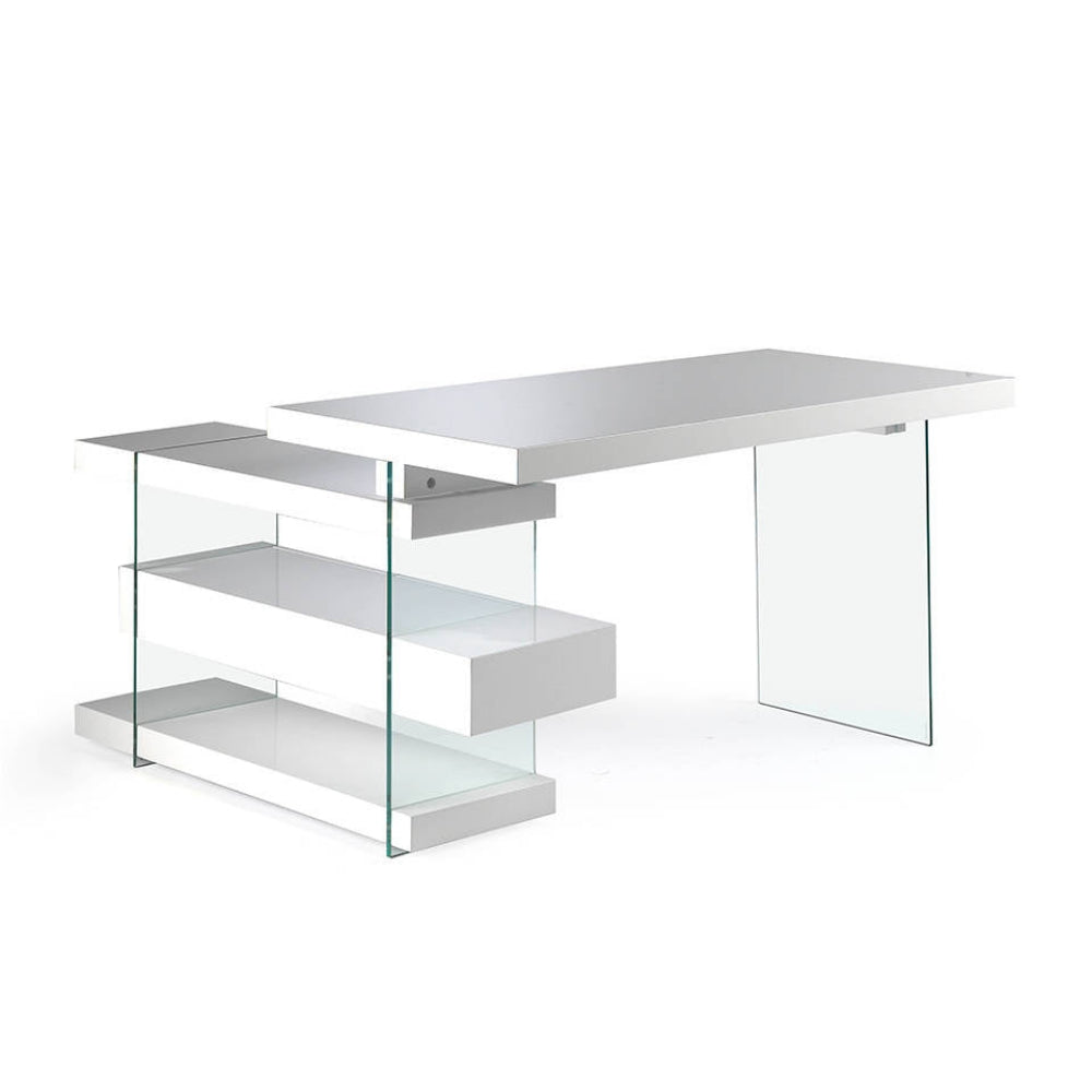 Escritorio Lacado y Cristal Colección Elegance