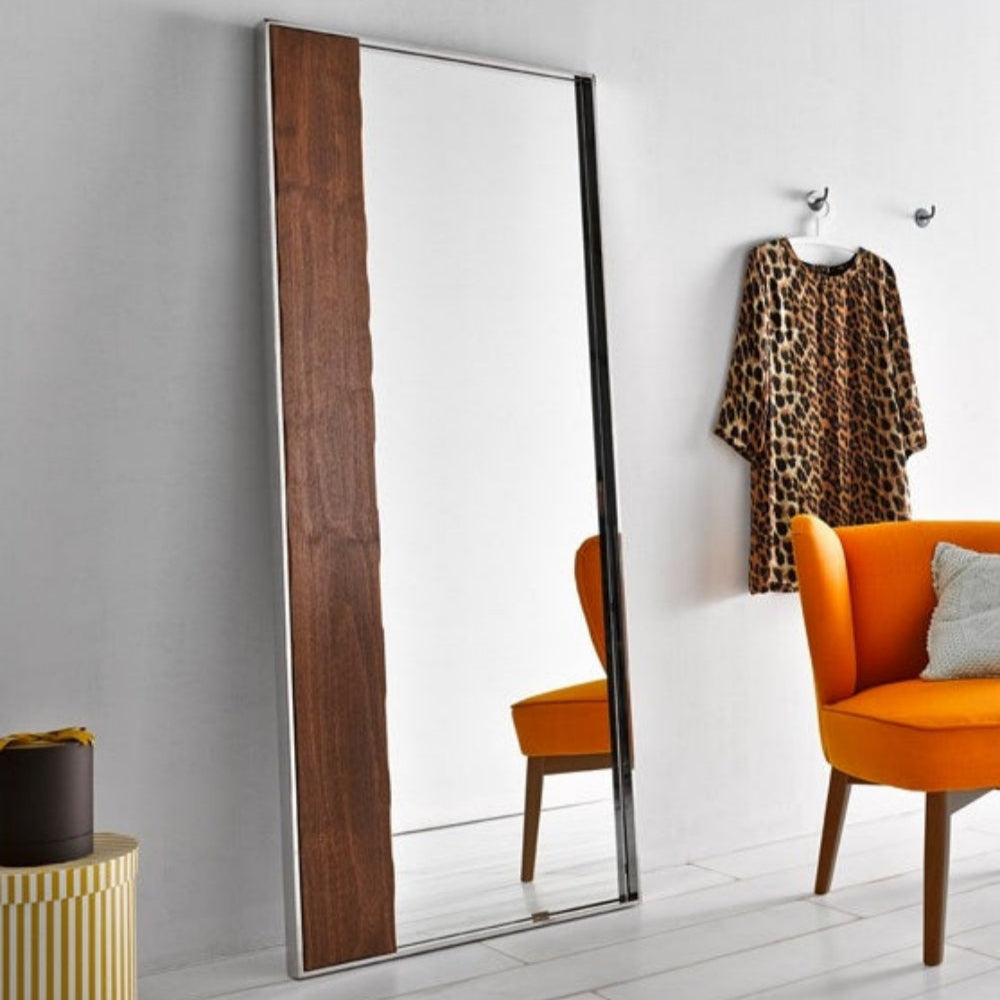 Espejo para Vestidor de Acero con Madera