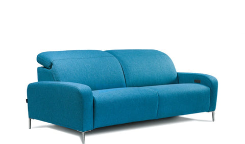 Sofá relax de diseño modelo LUNGO en tela color azul