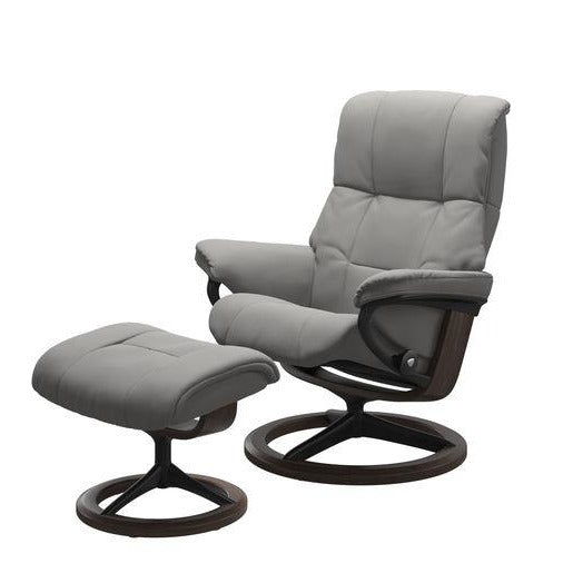 STRESSLESS modelo MAYFAIR con pie Signature en piel Paloma gris Silver