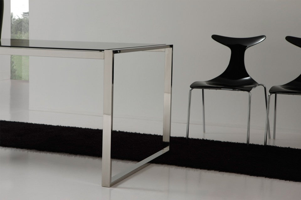 Mesa de Comedor Fija Tapa de Cristal
