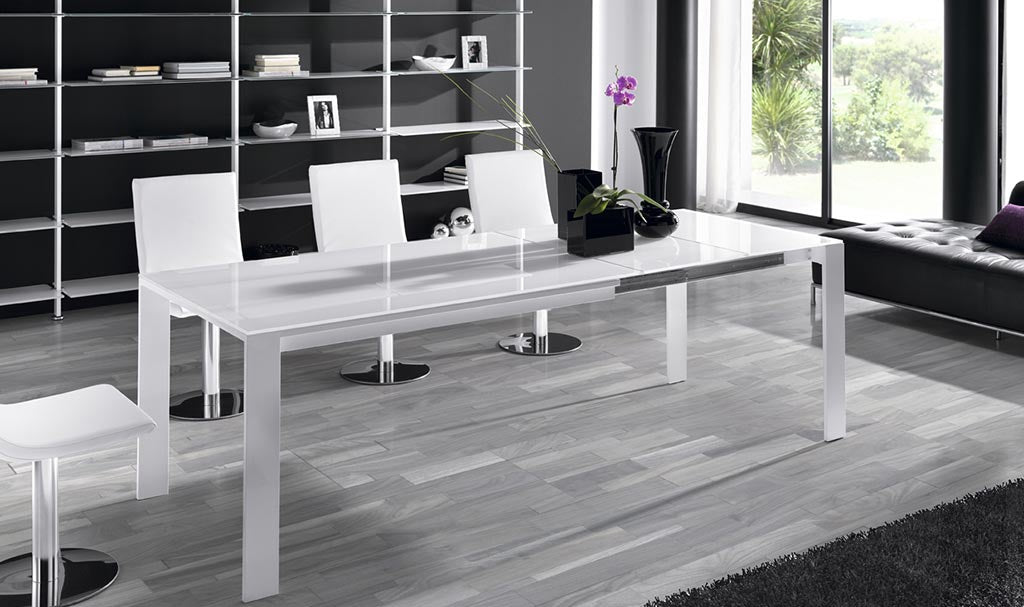 Mesa Comedor Fija o Extensible Efecto Óptico Natural