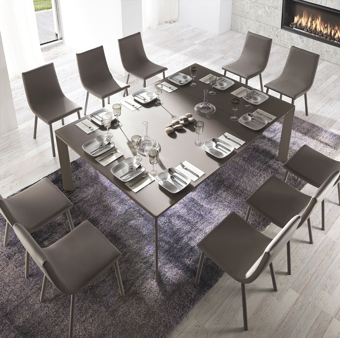 Mesa Comedor Fija o Extensible Cuadrada