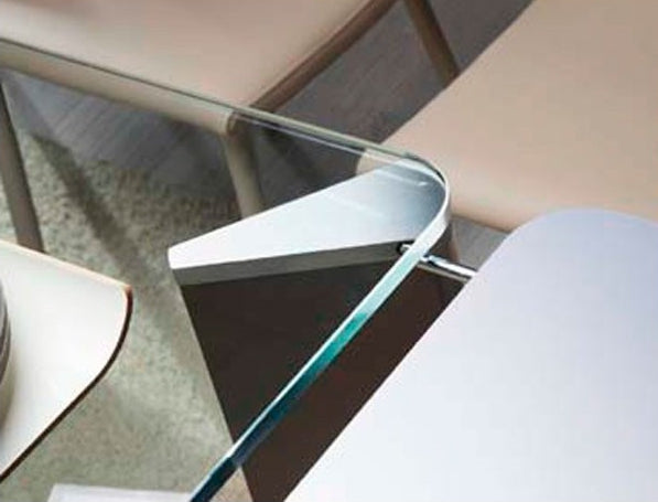 Mesa Comedor Fija o Extensible con Patas Aluminio Cromadas