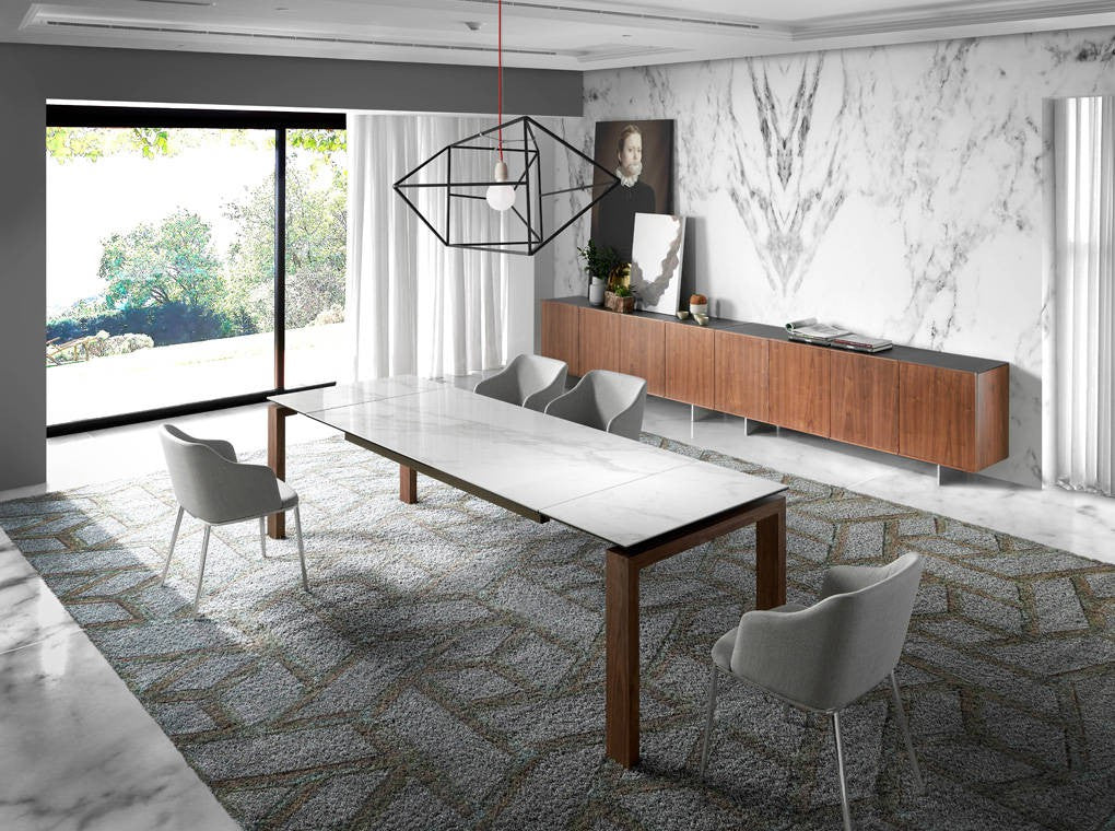 Mesa comedor Tapa Mármol Extensible colección Elegance