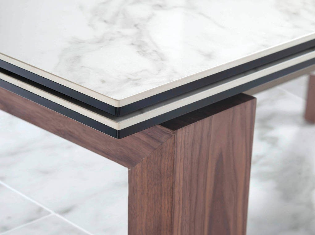Mesa comedor Tapa Mármol Extensible colección Elegance