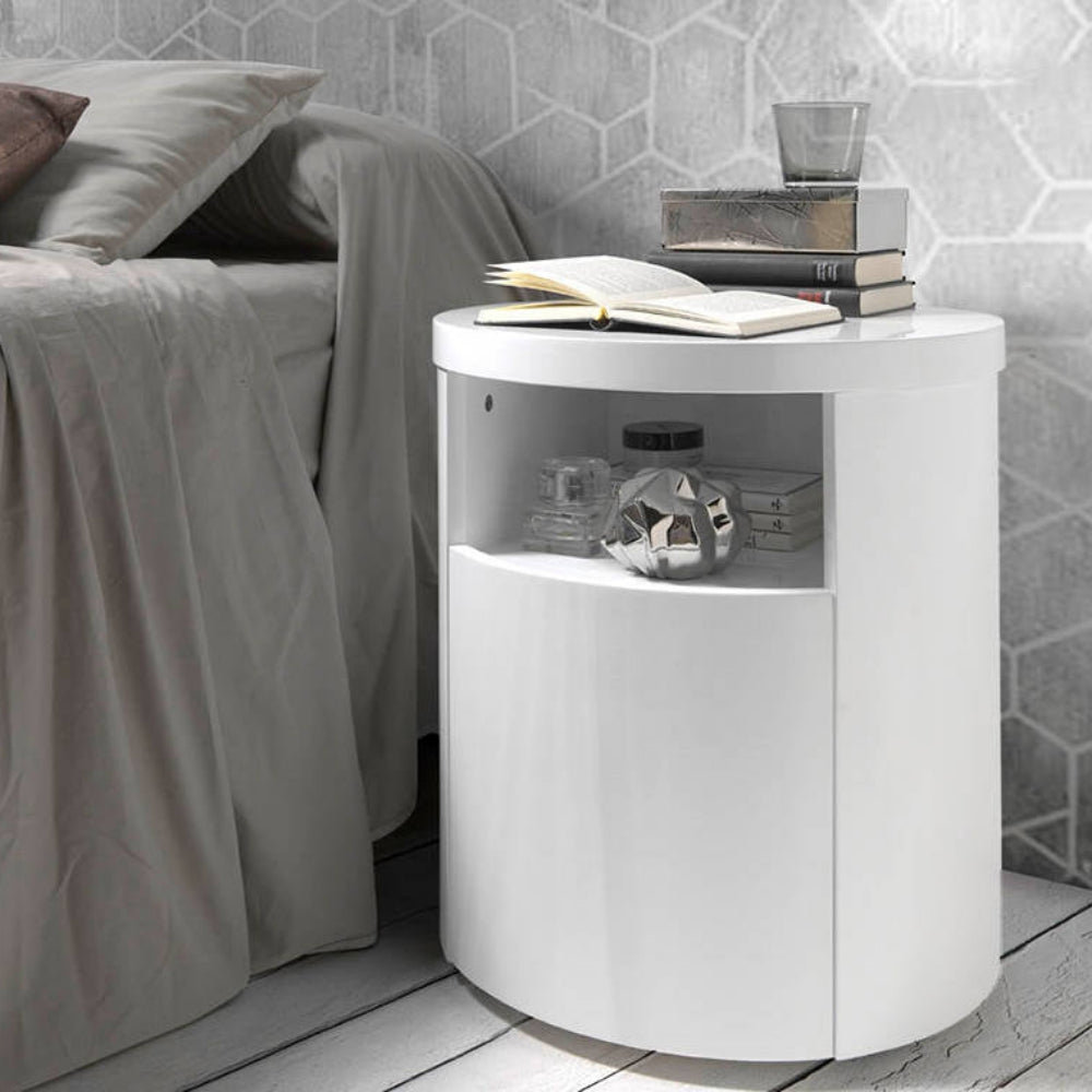 Mesita de Noche Cajón Oculto Colección Elegance