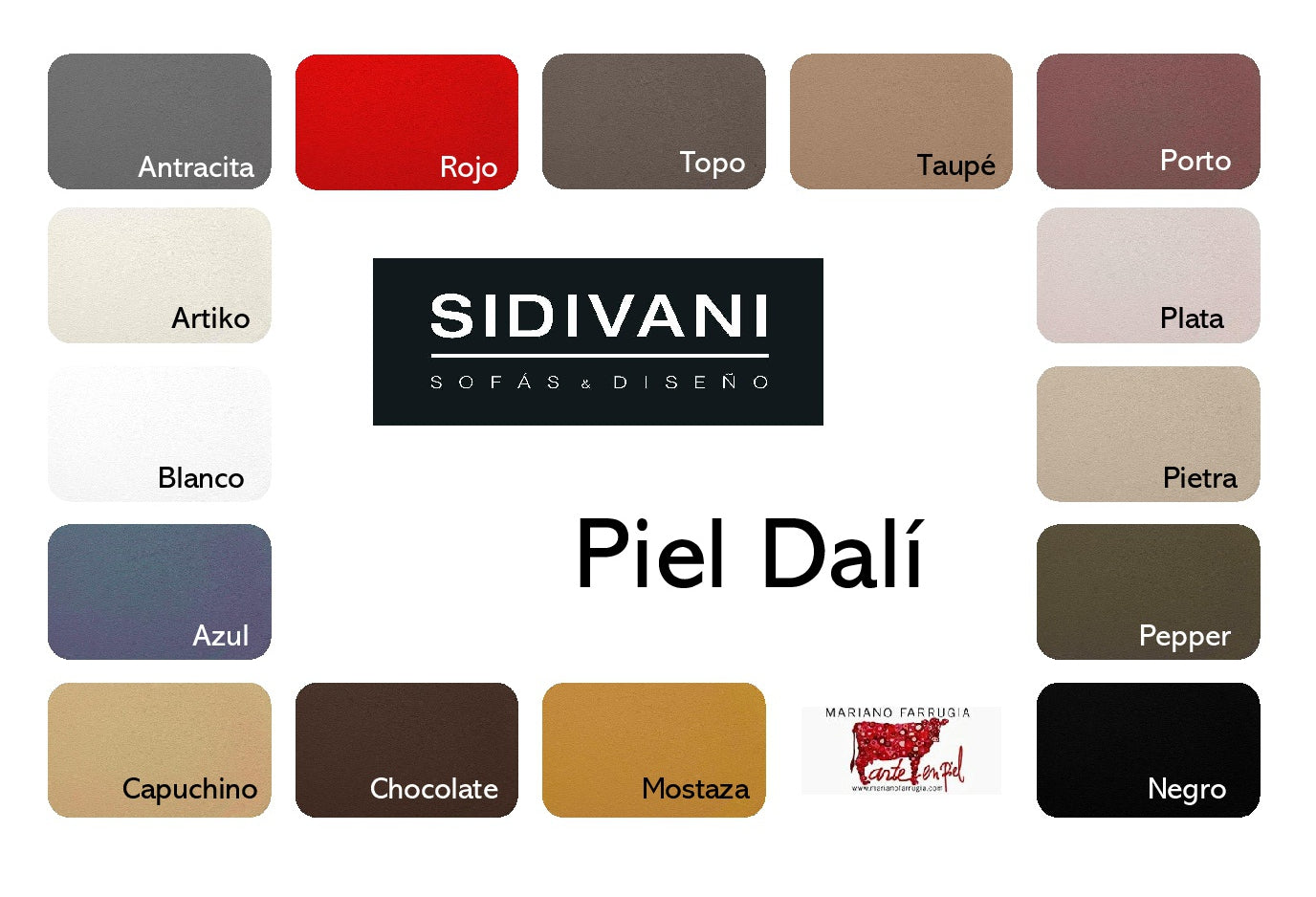 Rinconera de diseño modelo Padova en Piel