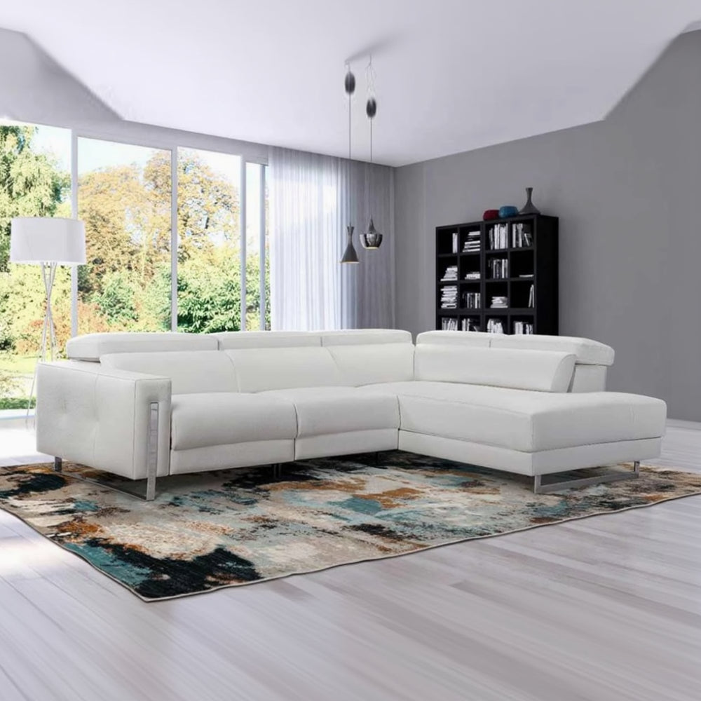 Rinconera diseño abierto 2 asientos relax motorizados modelo NORMAN Tapizado Piel