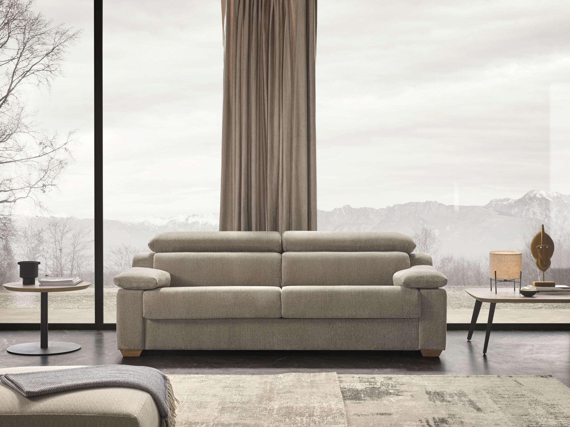 Sofá cama de diseño con sistema Italiano modelo ORMOND