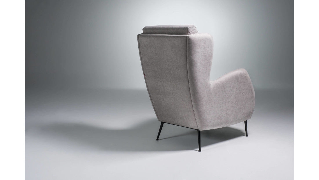 Butaca orejero de diseño modelo ROCK tejido color gris