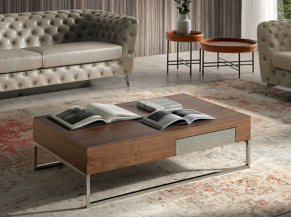 Mesa centro con Cajón Soft Closing Colección Elegance