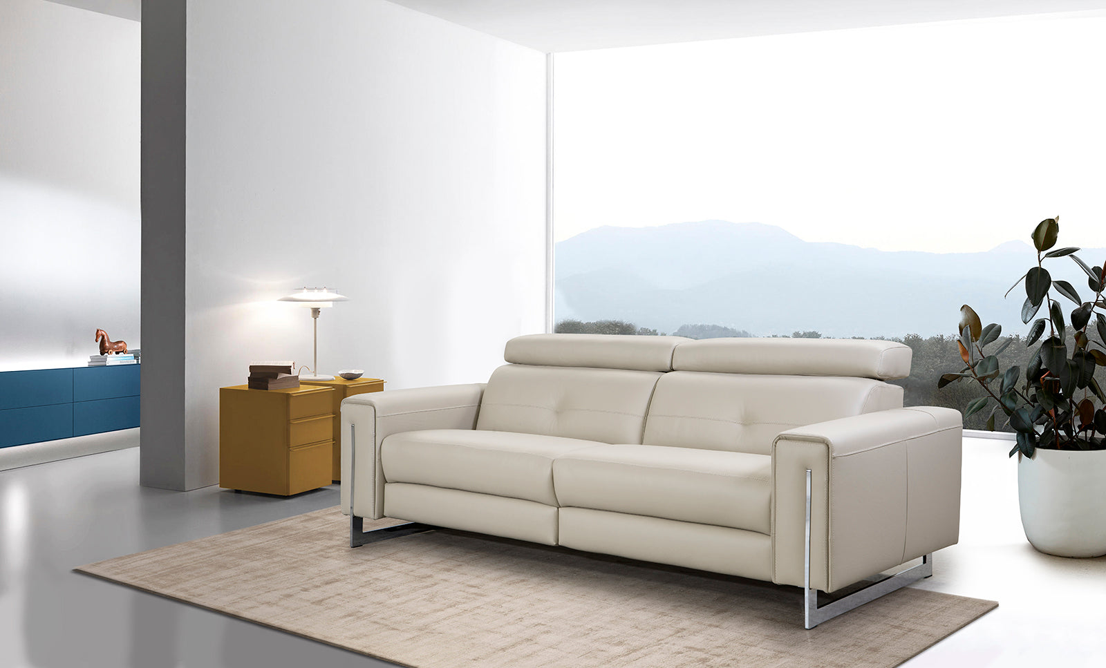 Sofá relax de diseño modelo ELEVEN en piel
