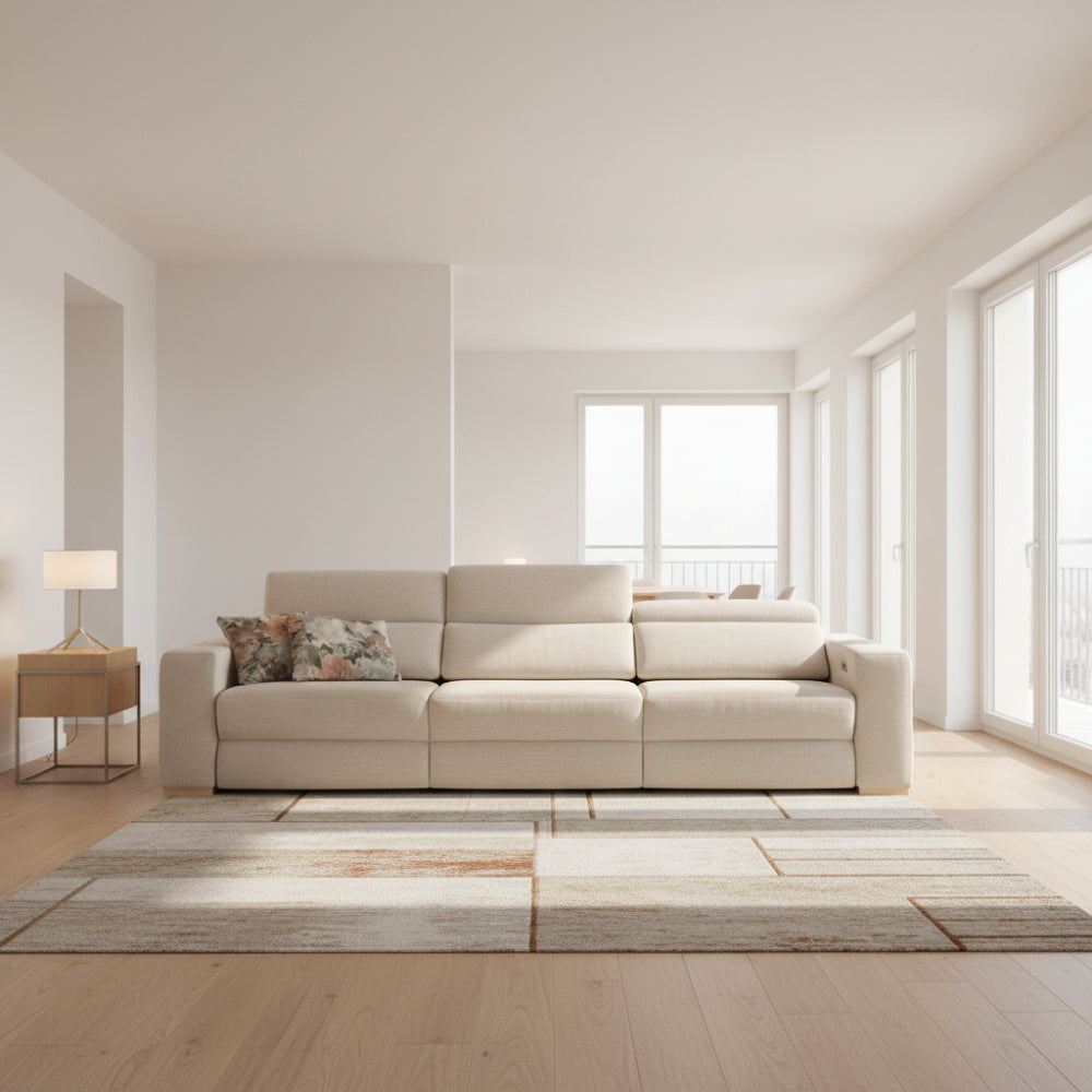 Sofá de diseño con tres asientos relax modelo STING