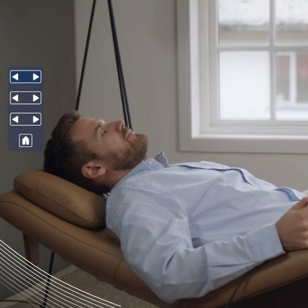 Sillón modelo SAM WOOD Pie Disc Plus™ System Power™ con calefacción piel Paloma