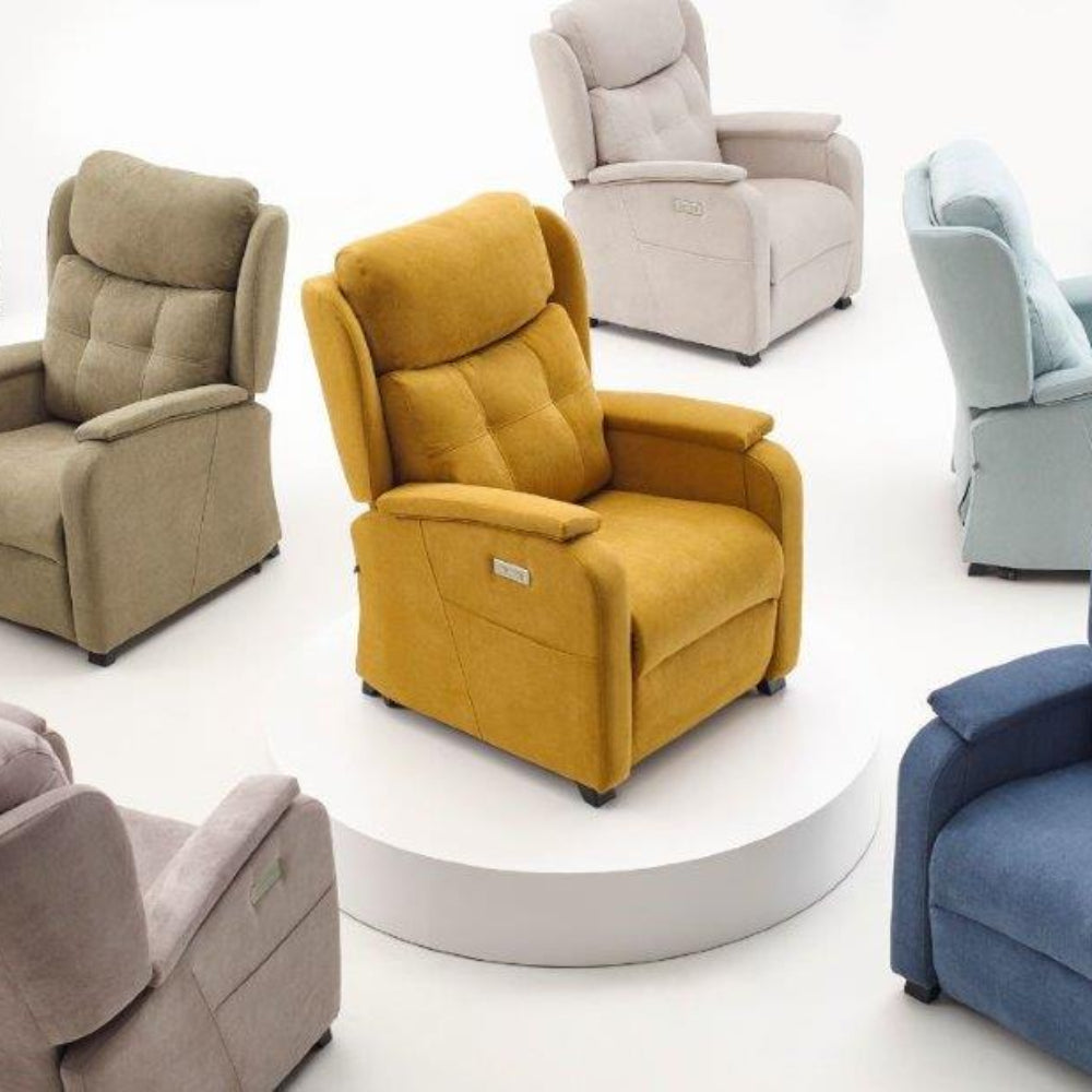 Sillón relax con función Power-lift modelo TREBOL Tapizado Antimanchas