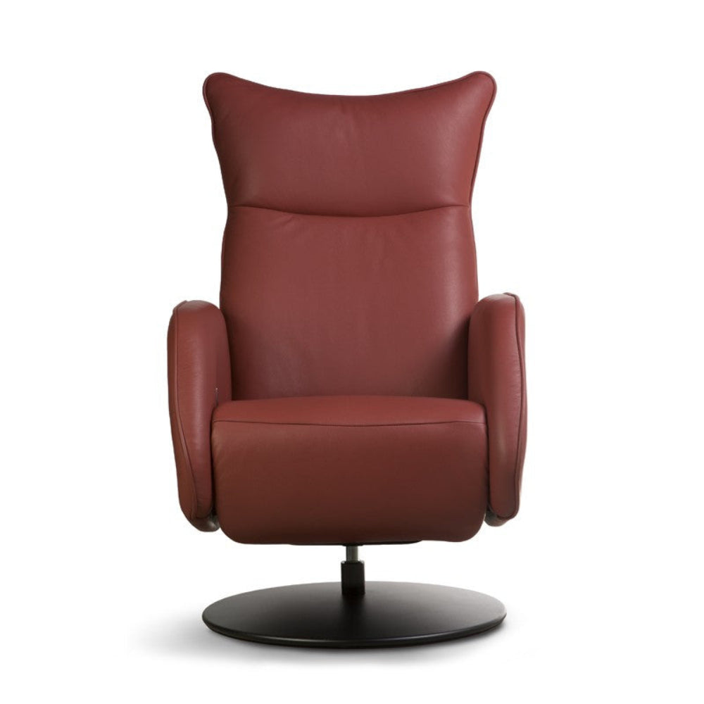 Sillón Relax pie de disco modelo PHILLY Tapizado en Piel