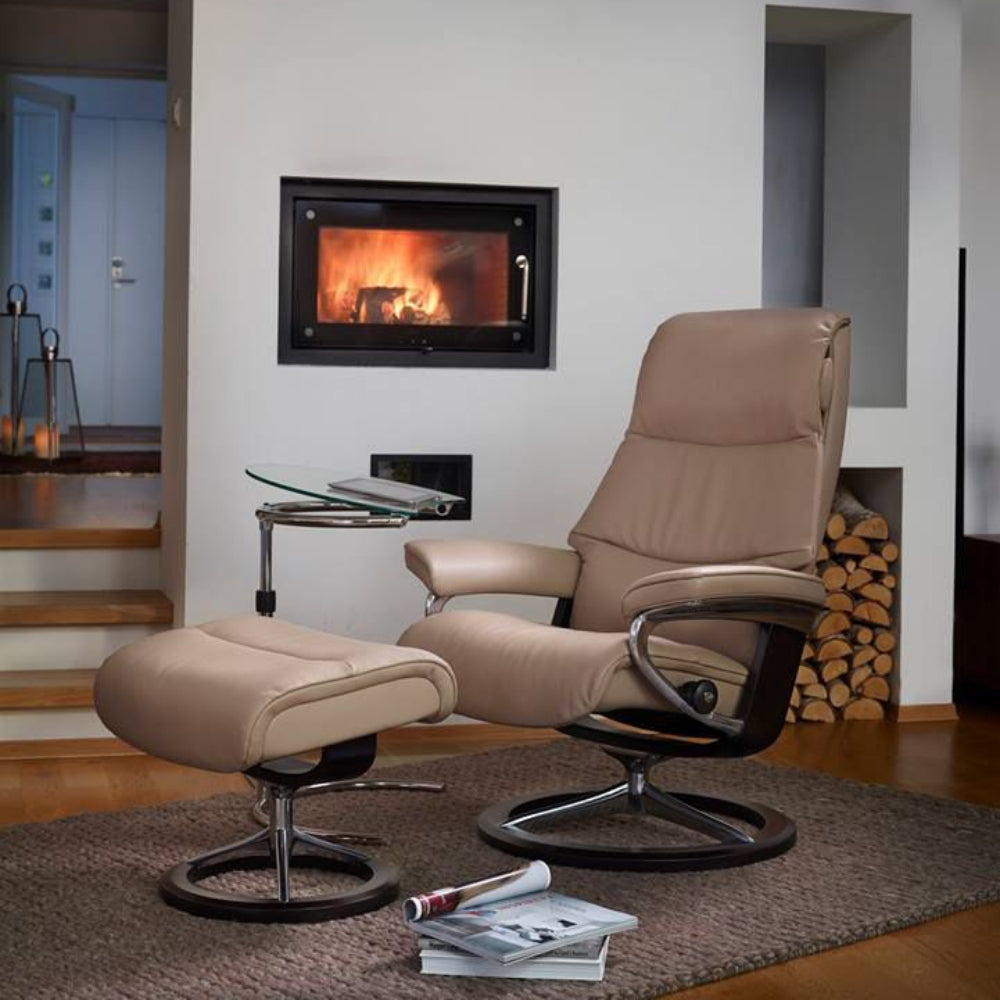 Sillón modelo VIEW Signature Chrome Plus™ System BalanceAdapt™ en piel Batick