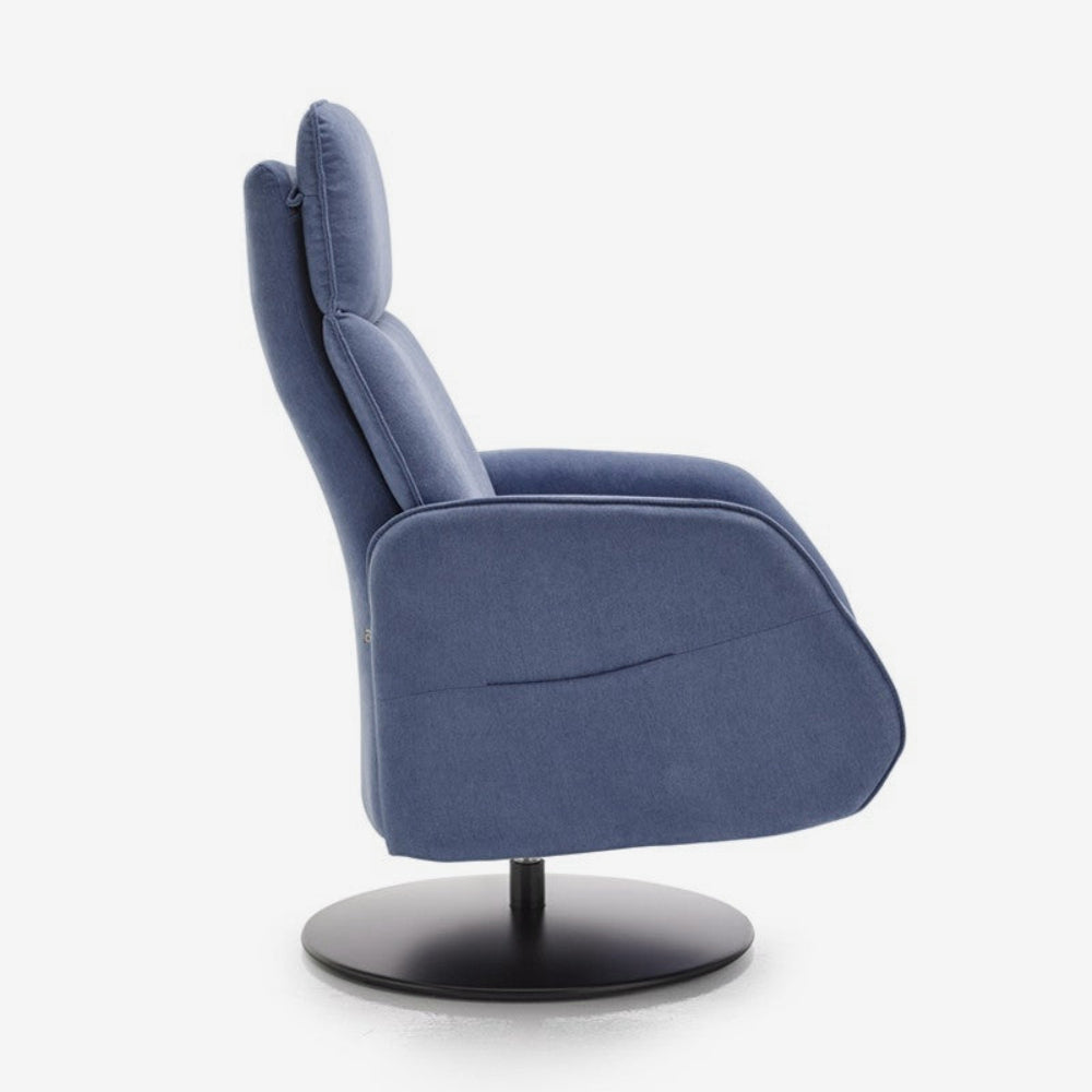 Sillón Relax giratorio de diseño modelo KENNEDY en tela antimanchas