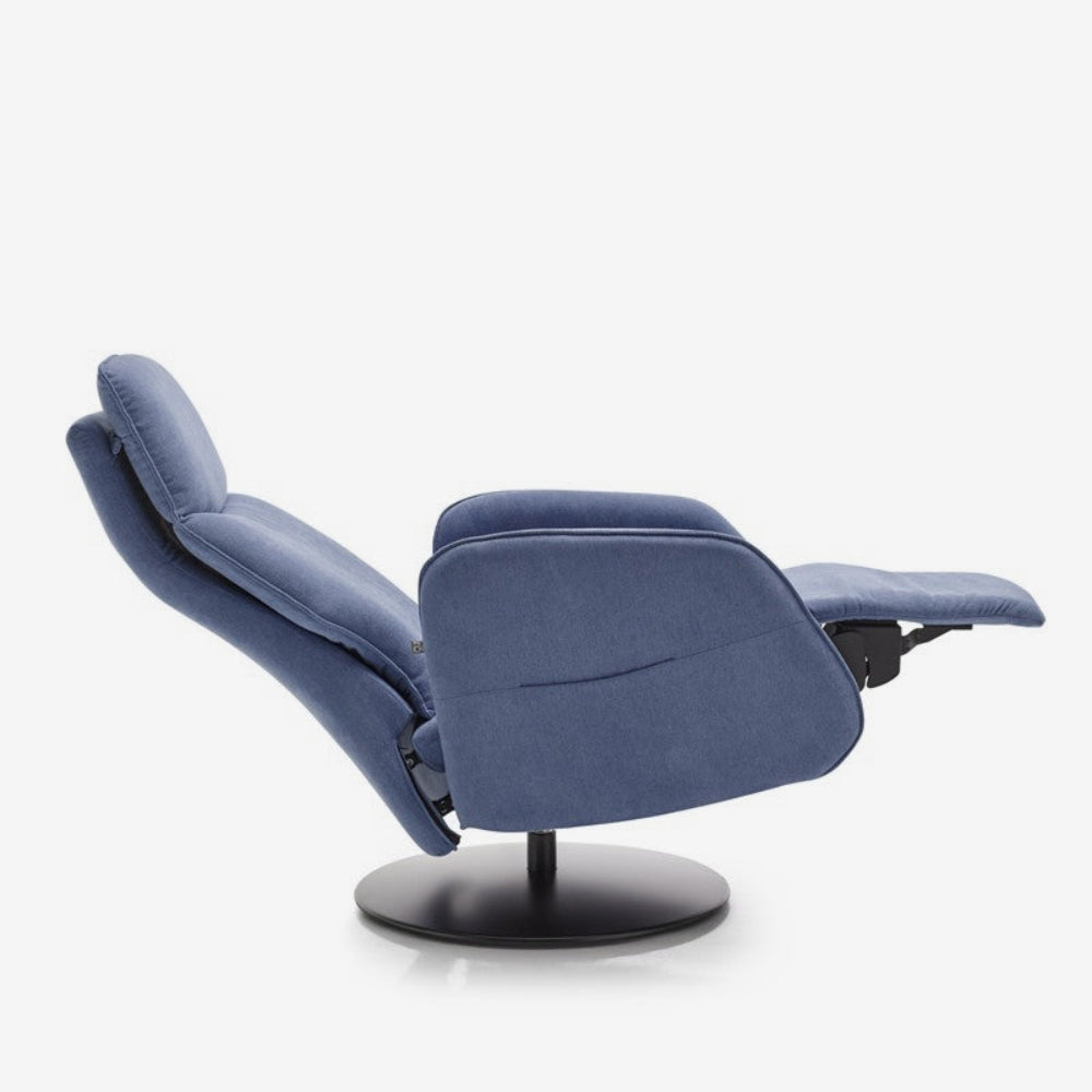 Sillón Relax giratorio de diseño modelo KENNEDY en tela antimanchas