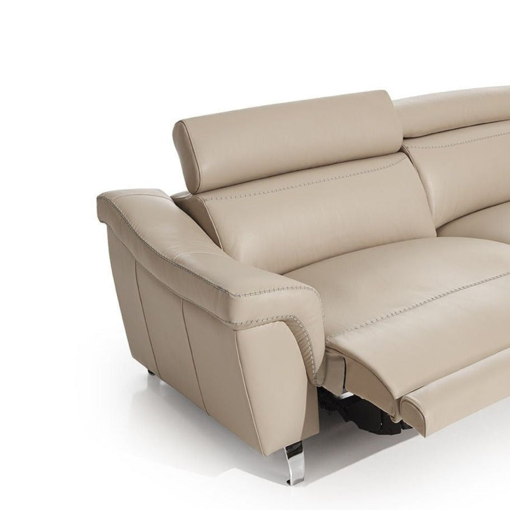 Sofá con 3 asientos Relax modelo PADOVA Tapizado piel