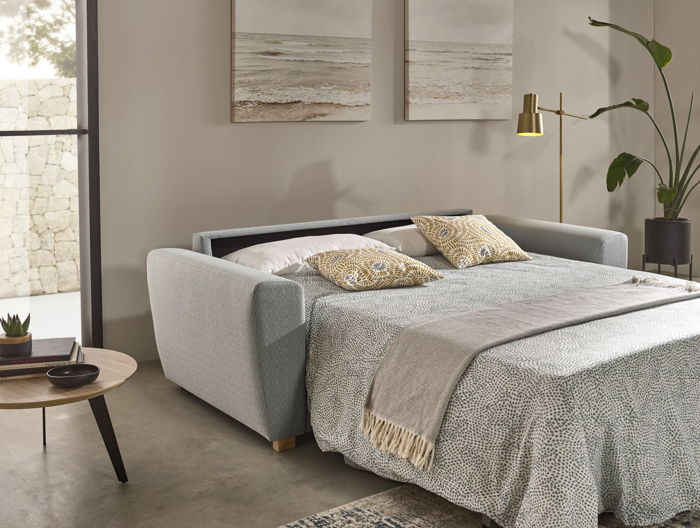 Sofá cama de diseño con sistema Italiano modelo TINA