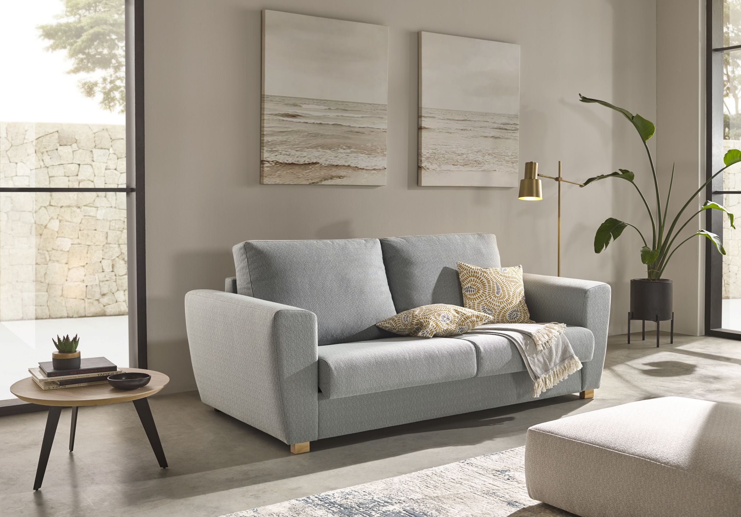 Sofá cama de diseño con sistema Italiano modelo TINA