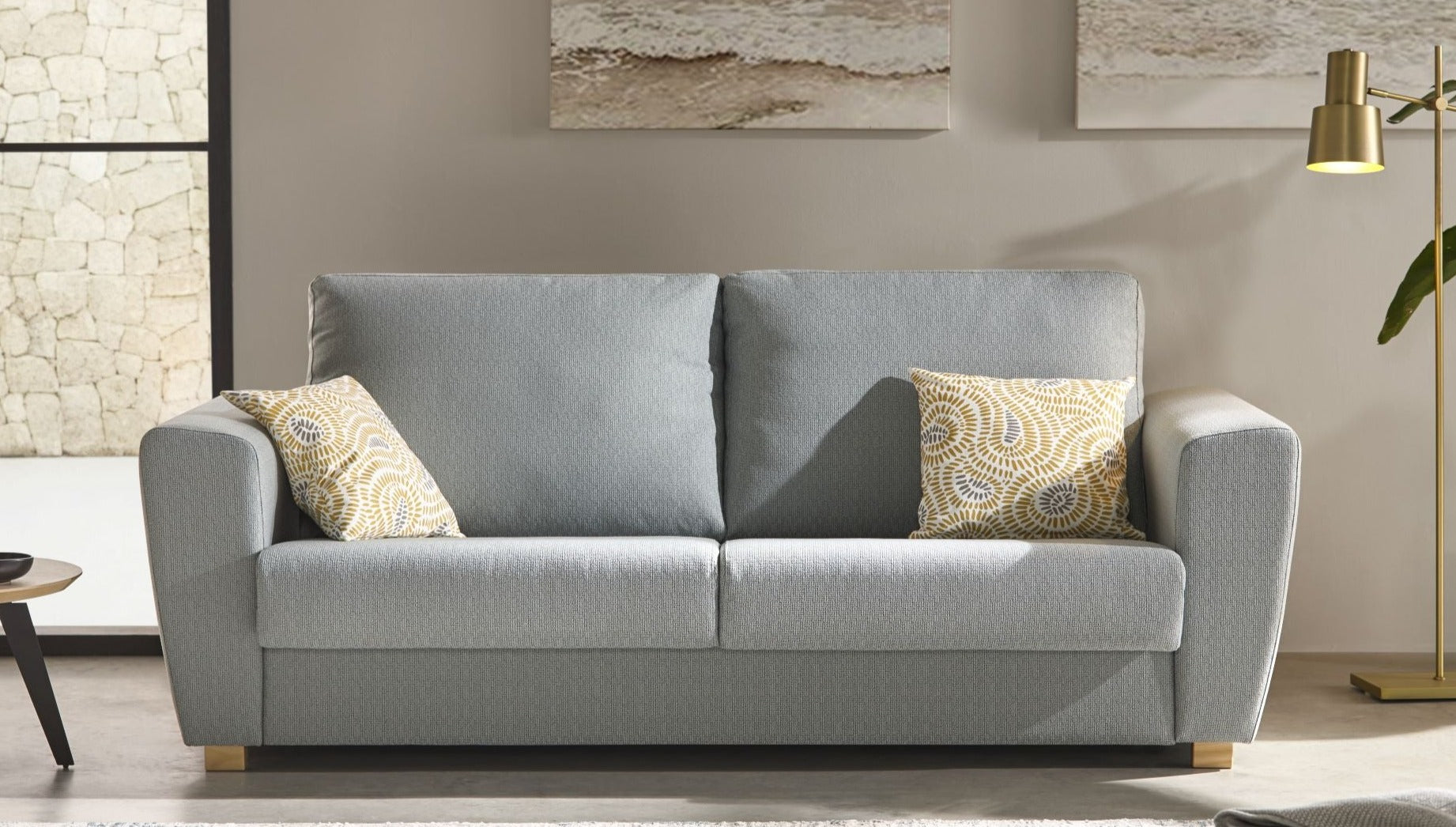 Sofá cama de diseño con sistema Italiano modelo TINA