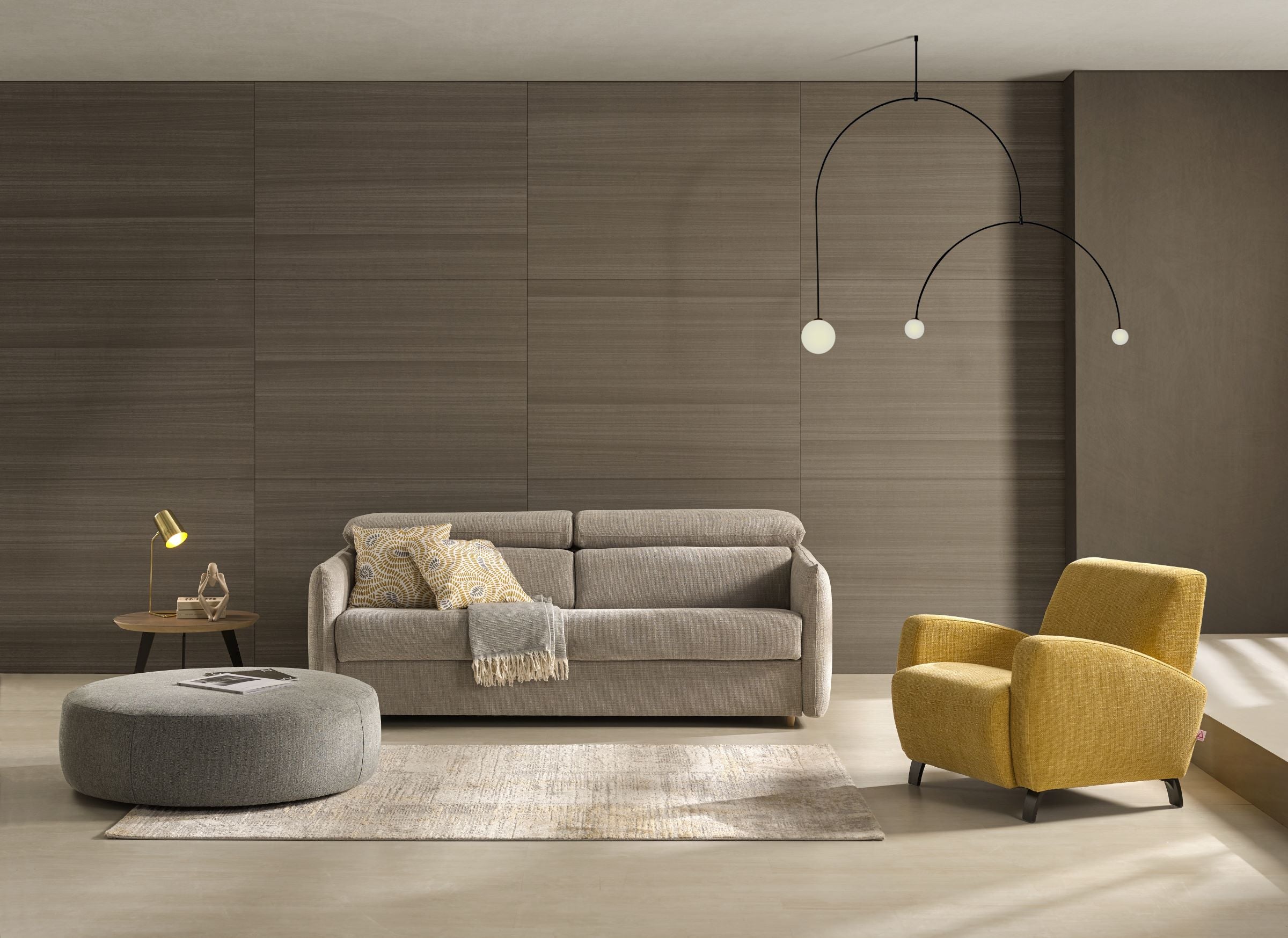 Sofá cama modelo TÍVOLI con sistema de apertura Italiano