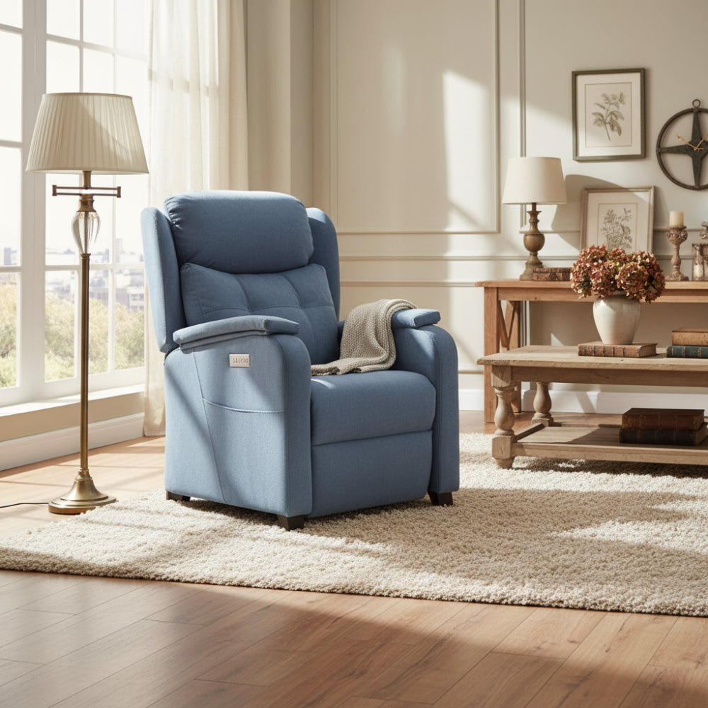 Sillón relax con función Power-lift modelo TREBOL Tapizado Antimanchas
