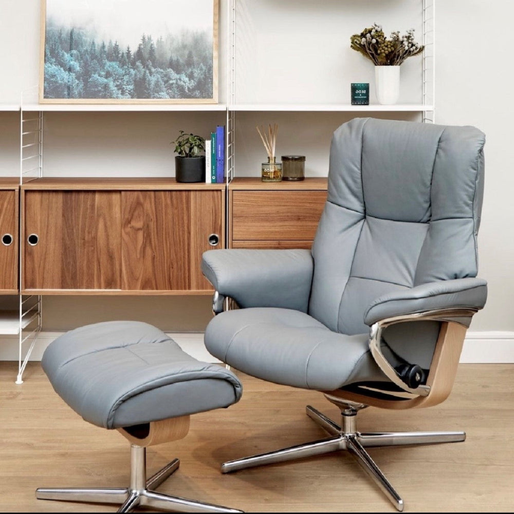 Sillón modelo MAYFAIR Cross Plus™ System BalanceAdapt™ de Stressless en piel Batik
