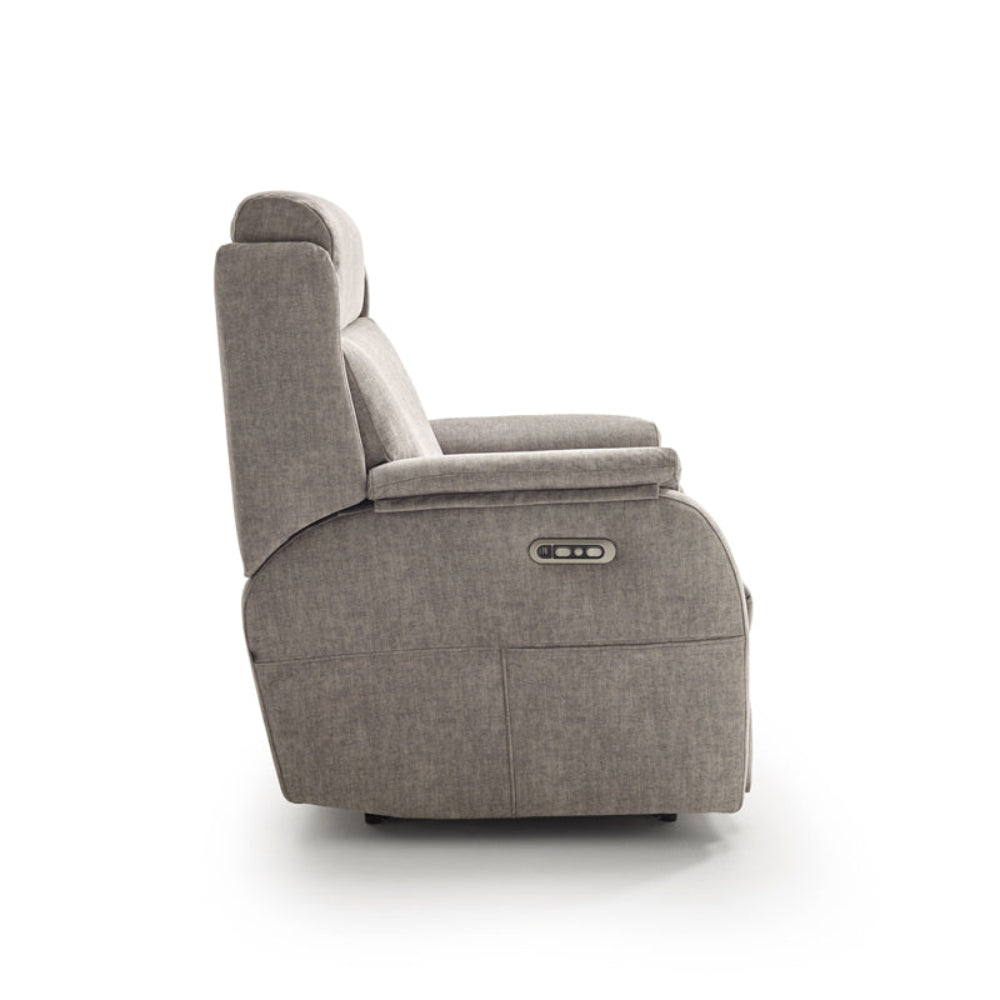 Butaca relax con cabezal eléctrico ajustable modelo MADRID tapizado Aquaclean