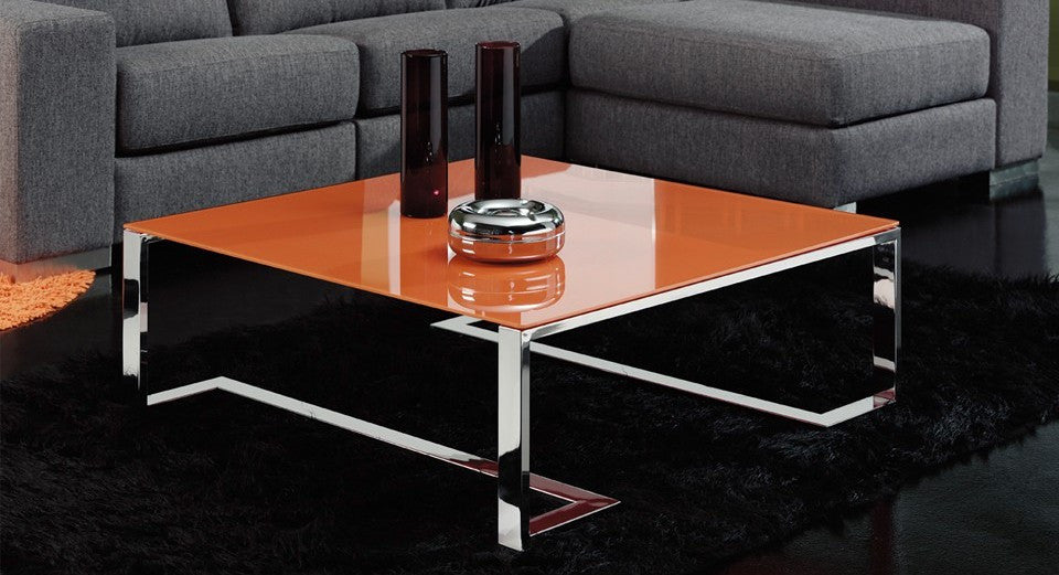 Mesa de centro Cristal Naranja