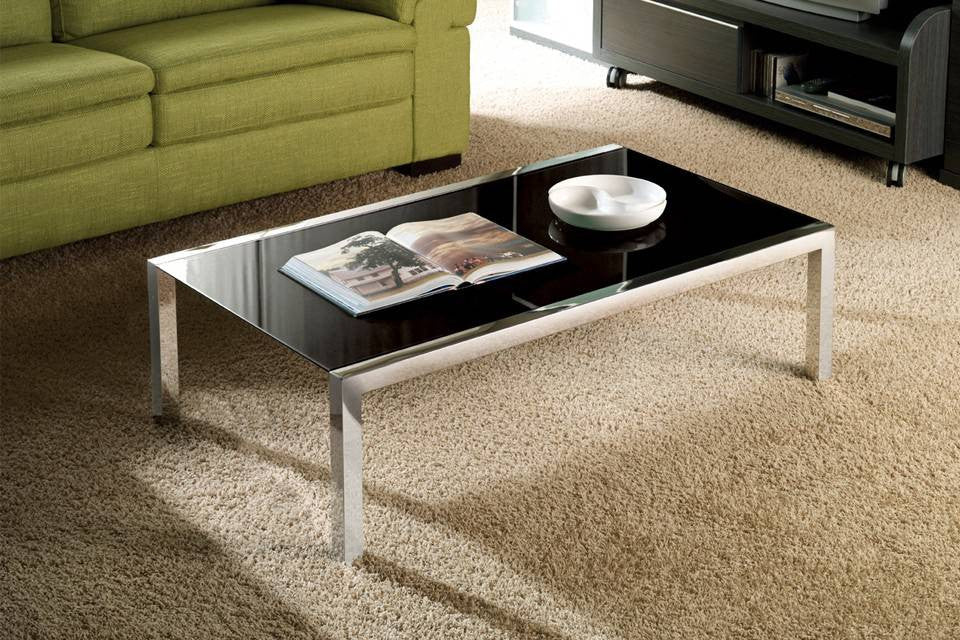 Mesa de centro Acero y Tapa Lacada