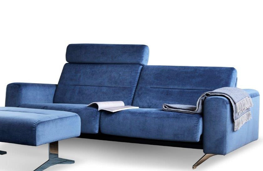 Sofá STRESSLESS modelo STELLA en tejido Grace Ocean Blue