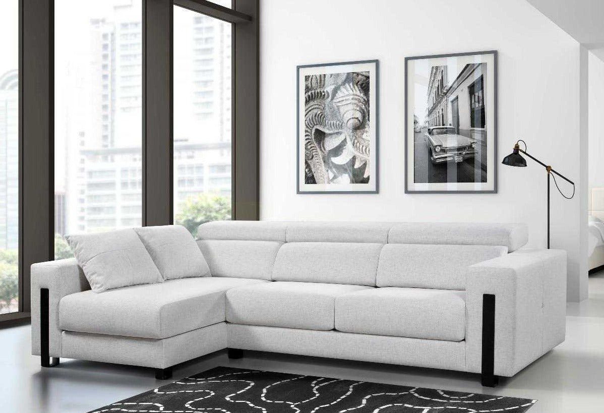 Chaiselongue de diseño con asientos deslizantes modelo NOBU en tela