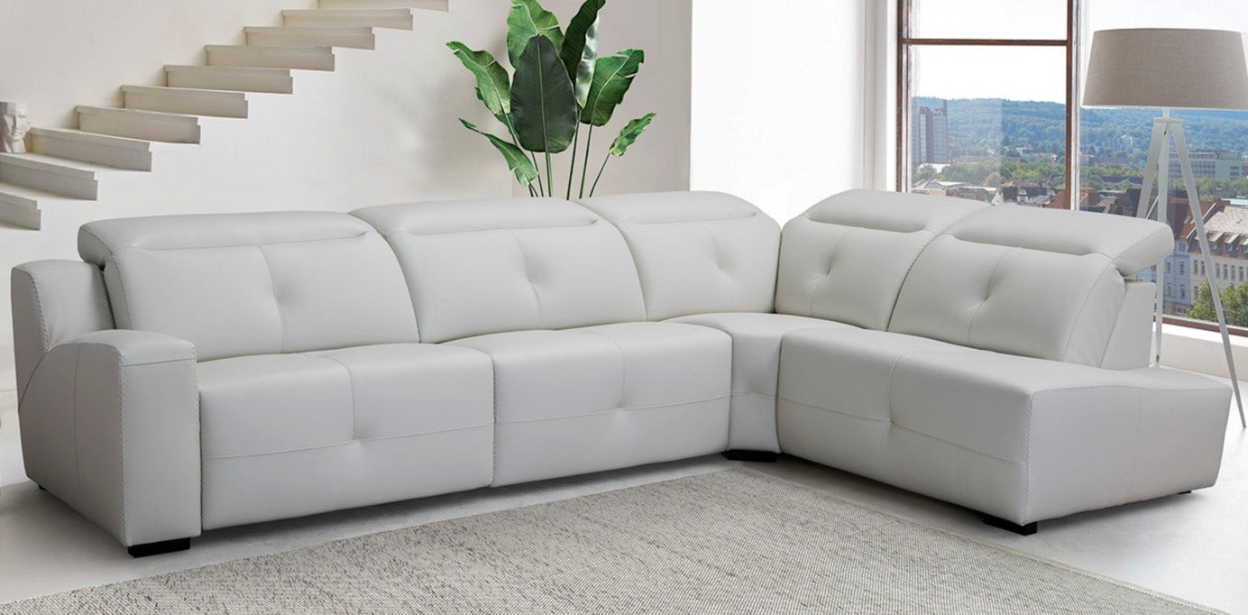 Rinconera de diseño modelo TRESOR con 2 asientos relax en piel