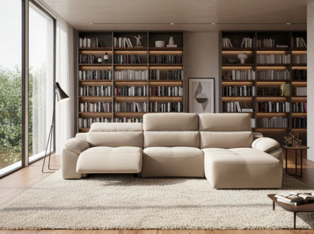 Chaiselongue tapizadas con tejidos Crevin®