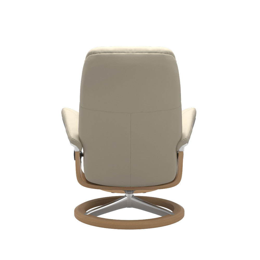 Sillón STRESSLESS modelo CONSUL con pie Signature en piel Batick Cream