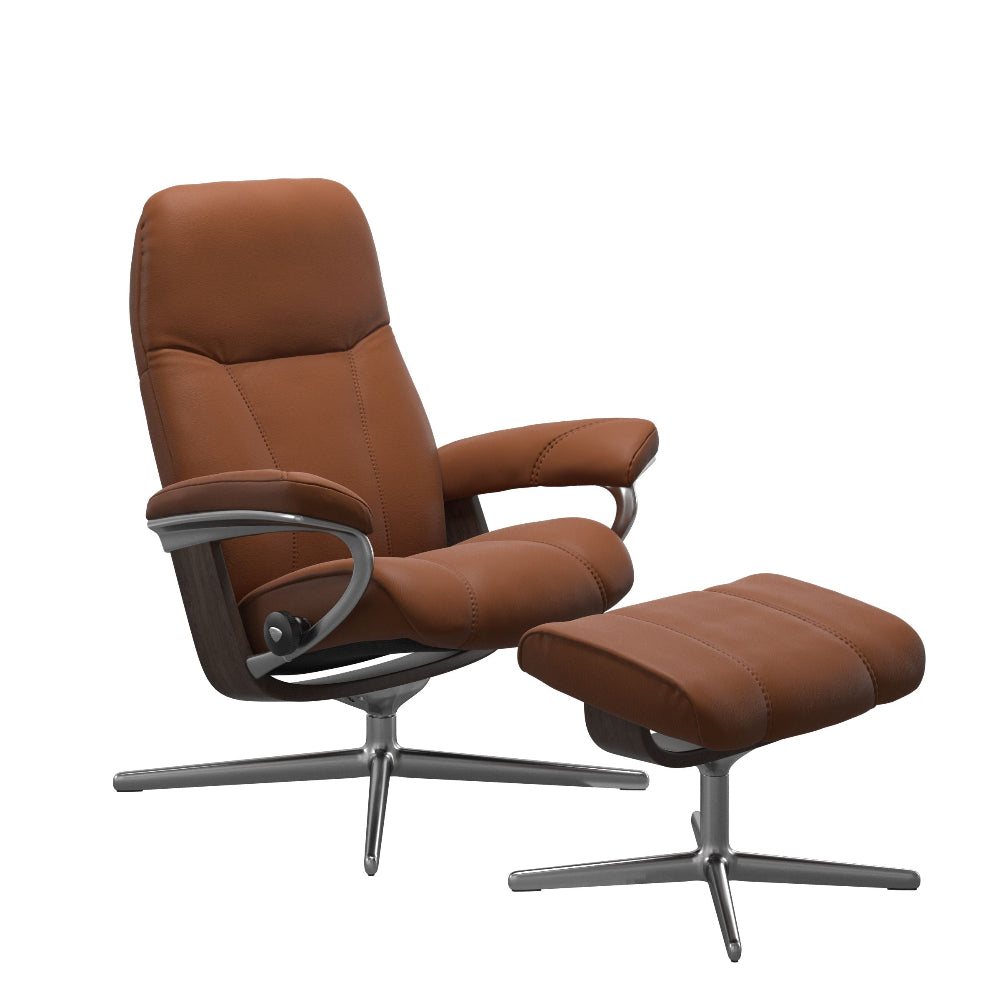 Sillón modelo CONSUL Cross Plus™ System BalanceAdapt™ de Stressless en piel Batick