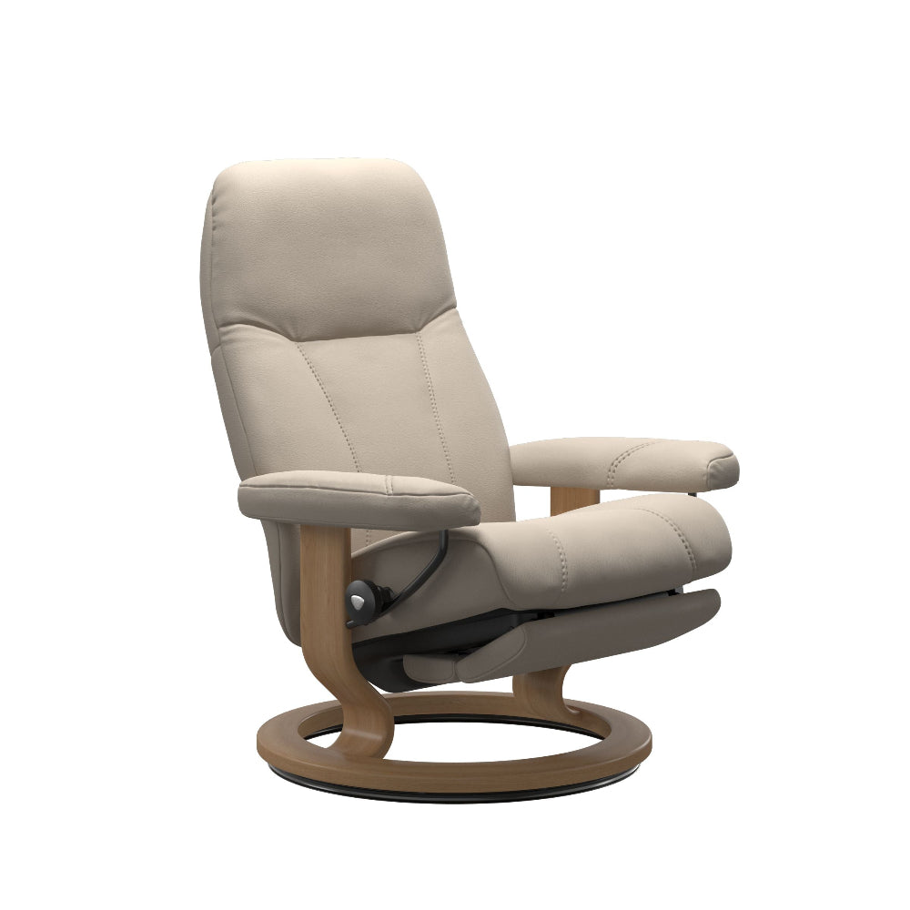 Sillón modelo CONSUL Classic Power™ Plus™ System Power™ de Stressless piel Paloma