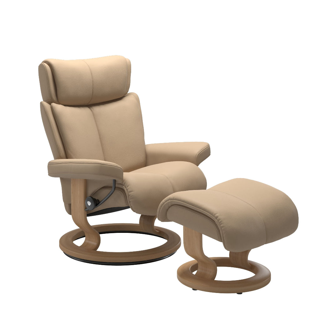 Sillon modelo MAGIC Classic Plus™ System de STRESSLESS en piel Paloma