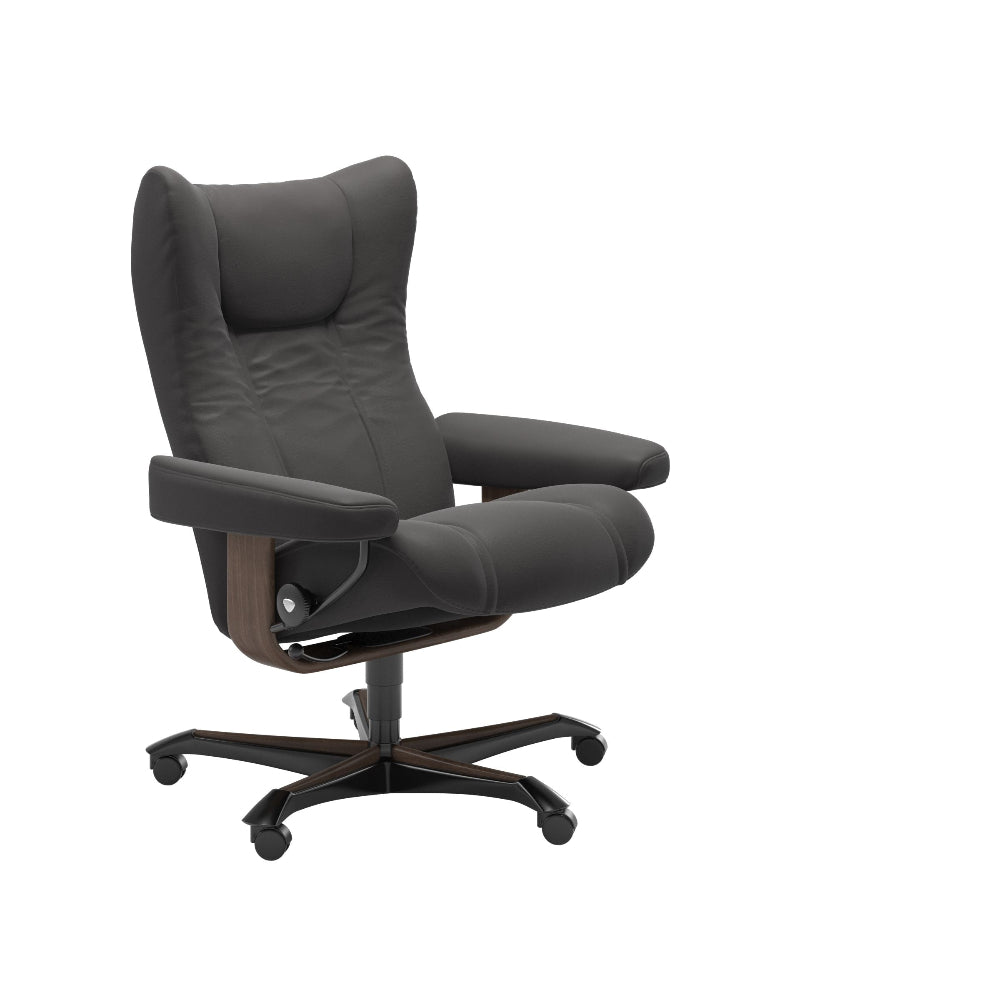Sillón giratorio Stressless® modelo WING Home Office con reposacabezas ajustable