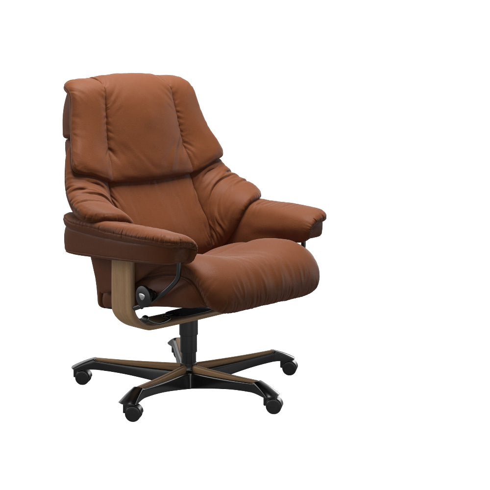 Sillón giratorio Stressless® modelo RENO Home Office con reposacabezas ajustable